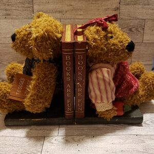 Vintage Boyds Bears Bookends Books Are Fun Girl Boy